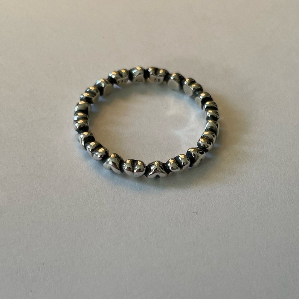 Alternating Hearts 925 Sterling Silver Pandora Ring